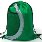 Custom Heavy Duty Drawstring Cinch Up Side Mesh Pocket Backpack (15" x 18") - 5