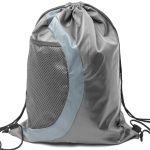 Custom Heavy Duty Drawstring Cinch Up Side Mesh Pocket Backpack (15" x 18") - 6