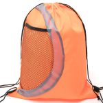 Custom Heavy Duty Drawstring Cinch Up Side Mesh Pocket Backpack (15" x 18") - 7