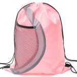 Custom Heavy Duty Drawstring Cinch Up Side Mesh Pocket Backpack (15" x 18") - 9