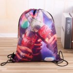 Custom Heavy Duty Full Color Drawstring Backpack w/ Strap Loop (14" x 17") - 1