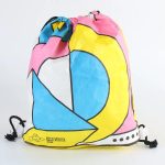 Custom Heavy Duty Full Color Drawstring Backpack w/ Strap Loop (14" x 17") - 2