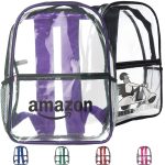 Custom Heavy Duty Multi-Function PVC Transparent Backpack (11"W X 15.50")
