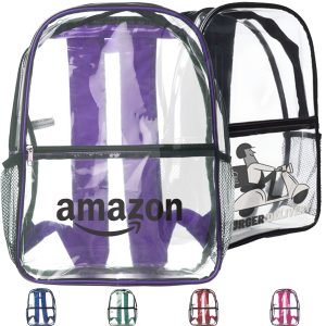 Custom Heavy Duty Multi-Function PVC Transparent Backpack (11"W X 15.50")