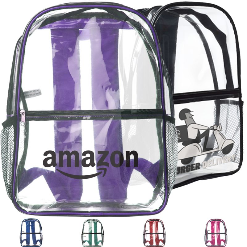 Custom Heavy Duty Multi-Function PVC Transparent Backpack (11"W X 15.50")