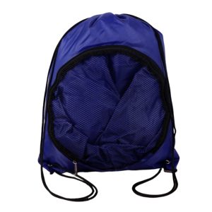 Custom Heavy Duty Soccer Mesh Bag w/ Front Zipper Drawstring Backpack (14" x 18")