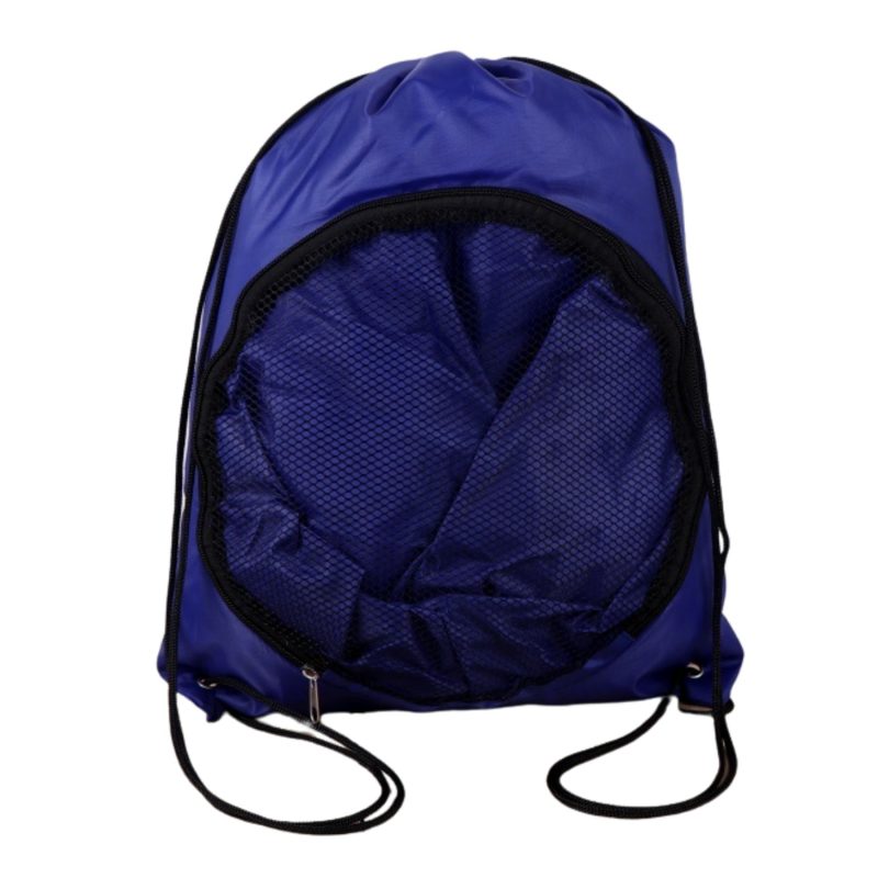 Custom Heavy Duty Soccer Mesh Bag w/ Front Zipper Drawstring Backpack (14" x 18")