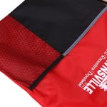 Custom Heavy Duty Tri Color w/ Slip & Side Mesh Pocket Drawstring Backpack (13" x 17") - 3