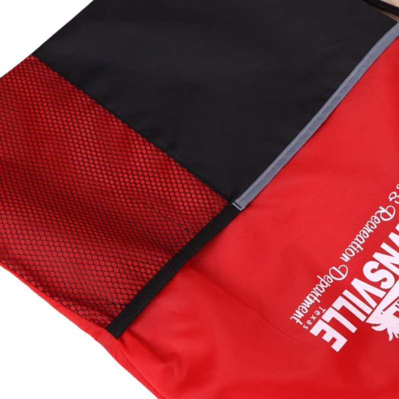 Custom Heavy Duty Tri Color w/ Slip & Side Mesh Pocket Drawstring Backpack (13" x 17") - 3