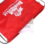 Custom Heavy Duty Tri Color w/ Slip & Side Mesh Pocket Drawstring Backpack (13" x 17") - 4