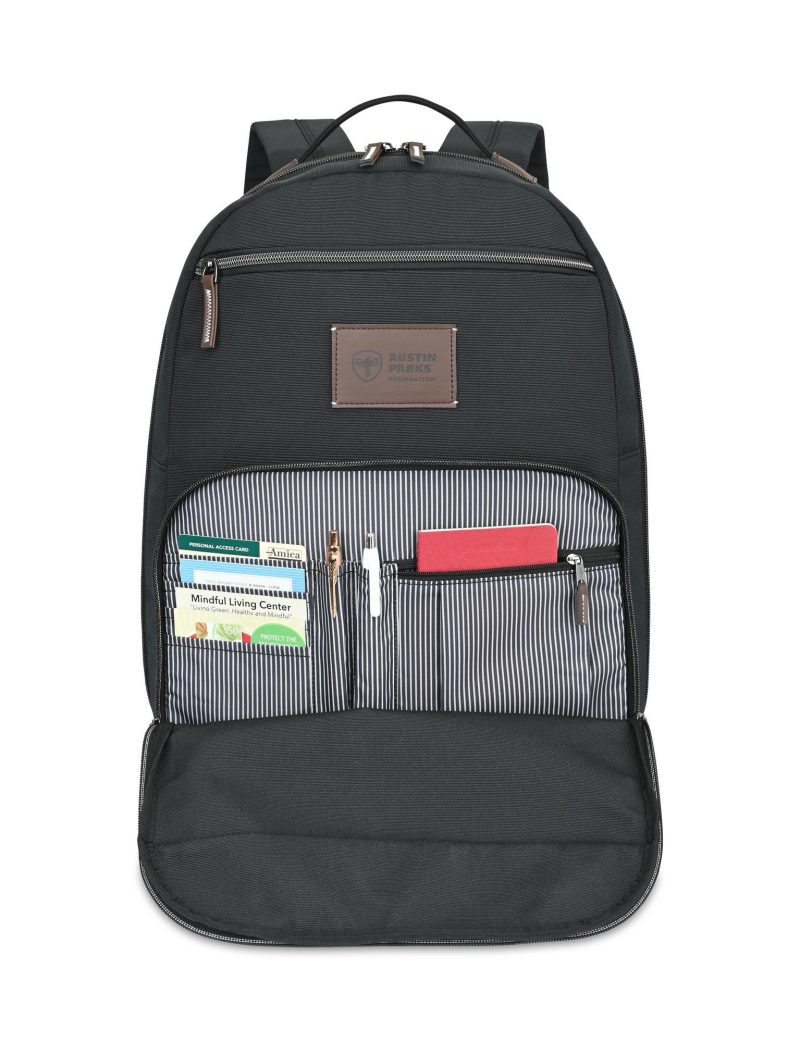 Custom Heritage Supply Co. Legacy Recycled rPET Laptop Backpack - Black - 2