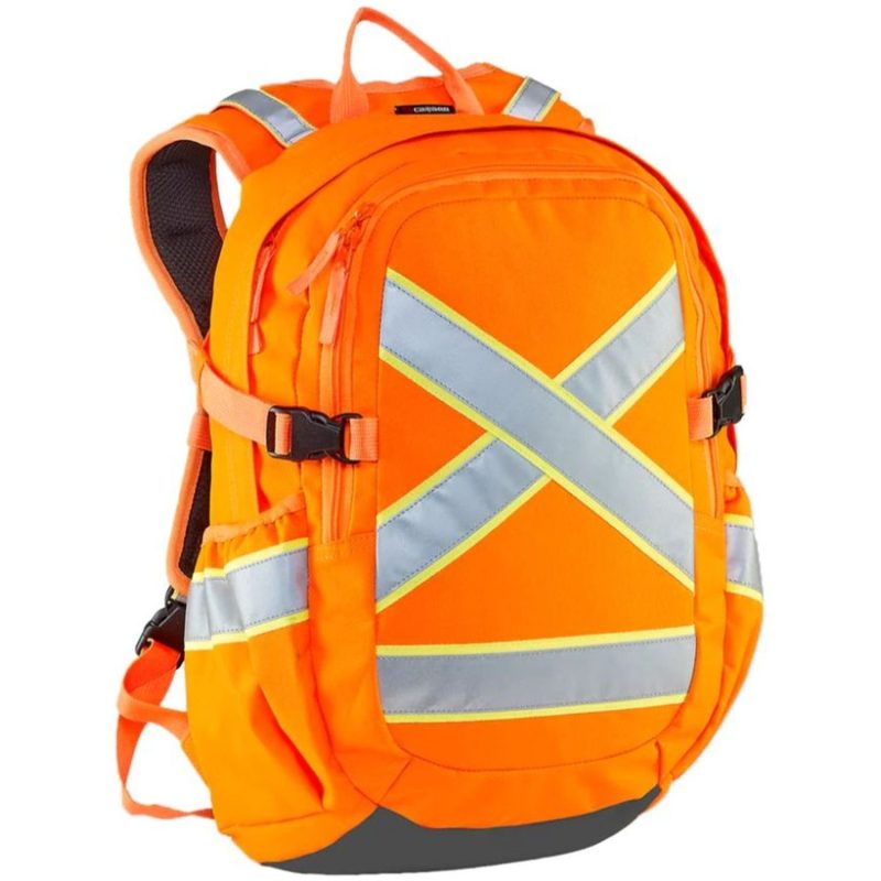 Custom Hi Viz Reflective Piping-X Two Tone Safety Workwear Backpack - 1