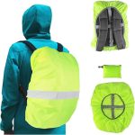 Custom Hi Viz Waterproof Ultralight Reflective Tape Safety Rain Cover Backpack - 1