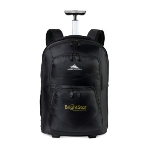 Custom High Sierra Freewheel Pro Wheeled Backpack - Black