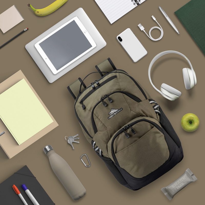 Custom High Sierra Swoop SG Laptop Backpack - Olive - 5