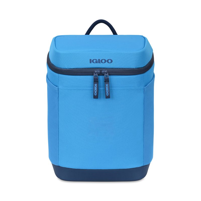 Custom Igloo Day Chiller Recycled Poly Backpack 12 Can Soft Cooler - Brilliant Blue - 1