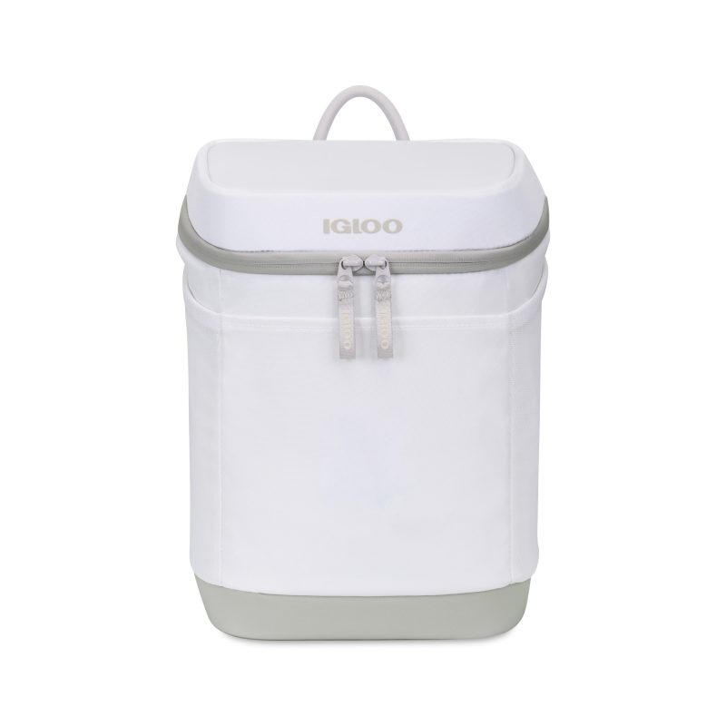 Custom Igloo Day Chiller Recycled Poly Backpack 12 Can Soft Cooler - Cloud White - 1