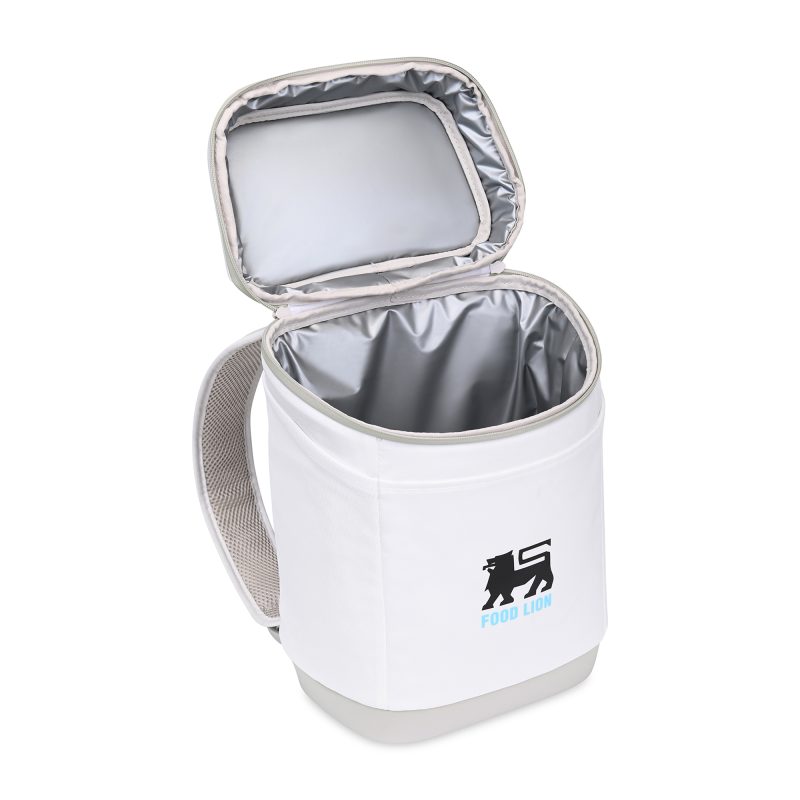 Custom Igloo Day Chiller Recycled Poly Backpack 12 Can Soft Cooler - Cloud White - 2
