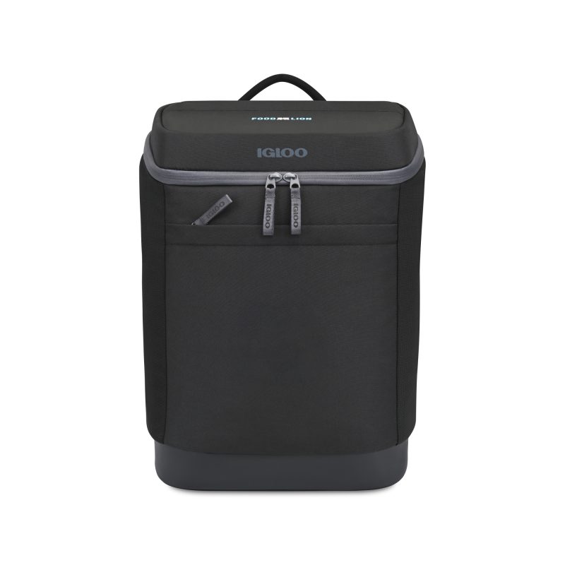 Custom Igloo Day Chiller Recycled Poly Backpack 24 Can Soft Cooler - Black - 1