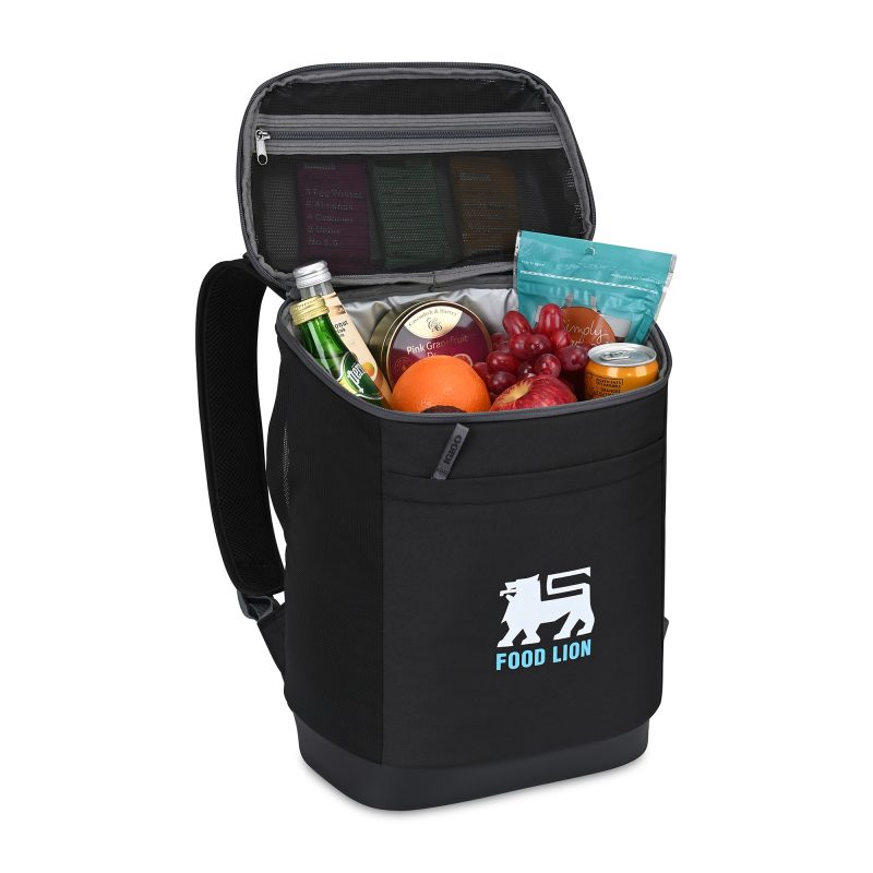 Custom Igloo Day Chiller Recycled Poly Backpack 24 Can Soft Cooler - Black - 2