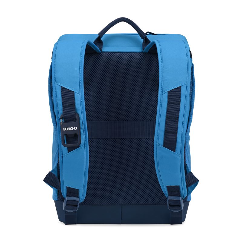 Custom Igloo Day Chiller Recycled Poly Backpack 24 Can Soft Cooler - Brilliant Blue - 4