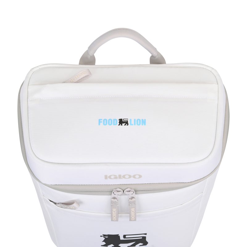 Custom Igloo Day Chiller Recycled Poly Backpack 24 Can Soft Cooler - Cloud White - 3