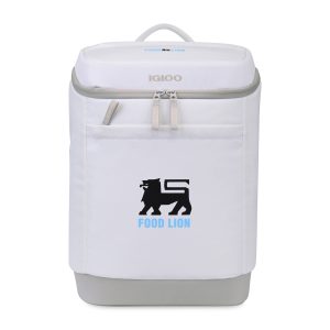 Custom Igloo Day Chiller Recycled Poly Backpack 24 Can Soft Cooler - Cloud White