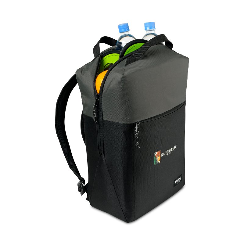 Custom Igloo Fundamentals Lotus Backpack Cooler - Black-Dark Grey - 2