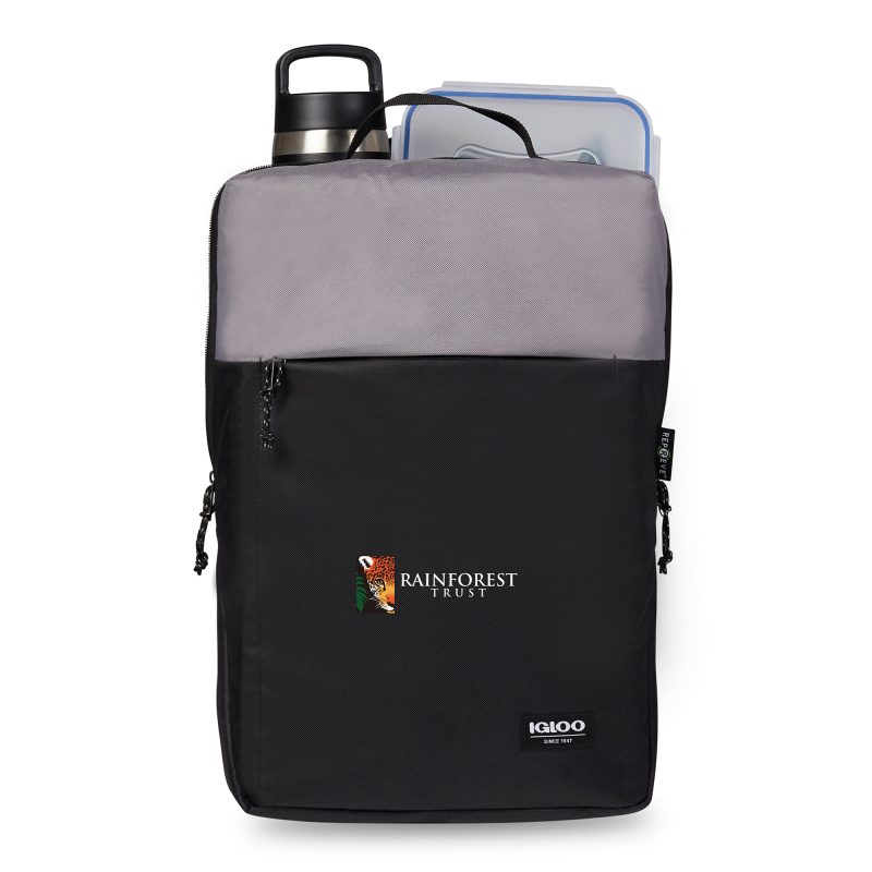 Custom Igloo Fundamentals Lotus Backpack Cooler - Black-Dark Grey - 4