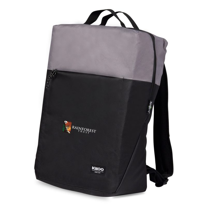 Custom Igloo Fundamentals Lotus Backpack Cooler - Black-Dark Grey - 6