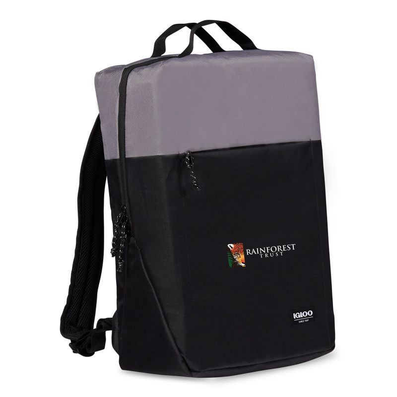 Custom Igloo Fundamentals Lotus Backpack Cooler - Black-Dark Grey - 7