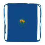 Custom Impact AWARE Recycled Cotton Cinchpack 145g - Blue - 2