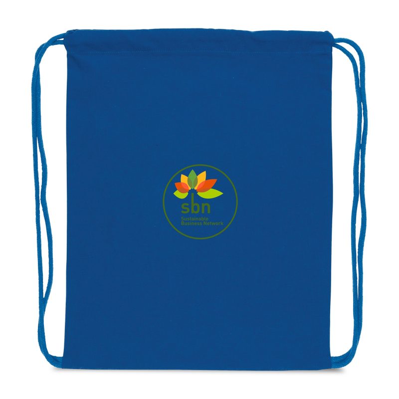 Custom Impact AWARE Recycled Cotton Cinchpack 145g - Blue - 2