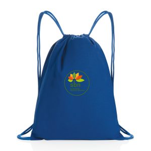 Custom Impact AWARE Recycled Cotton Cinchpack 145g - Blue