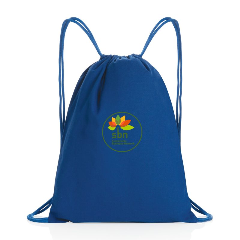Custom Impact AWARE Recycled Cotton Cinchpack 145g - Blue