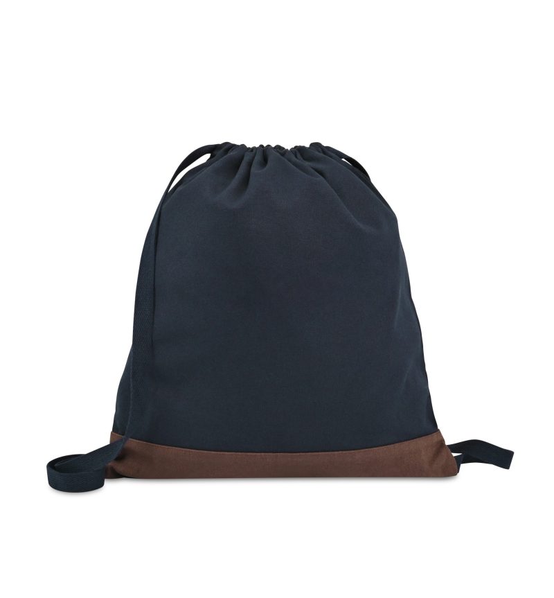 Custom Ivy Recycled Cotton Cinchpack - AWARE - Navy - 1