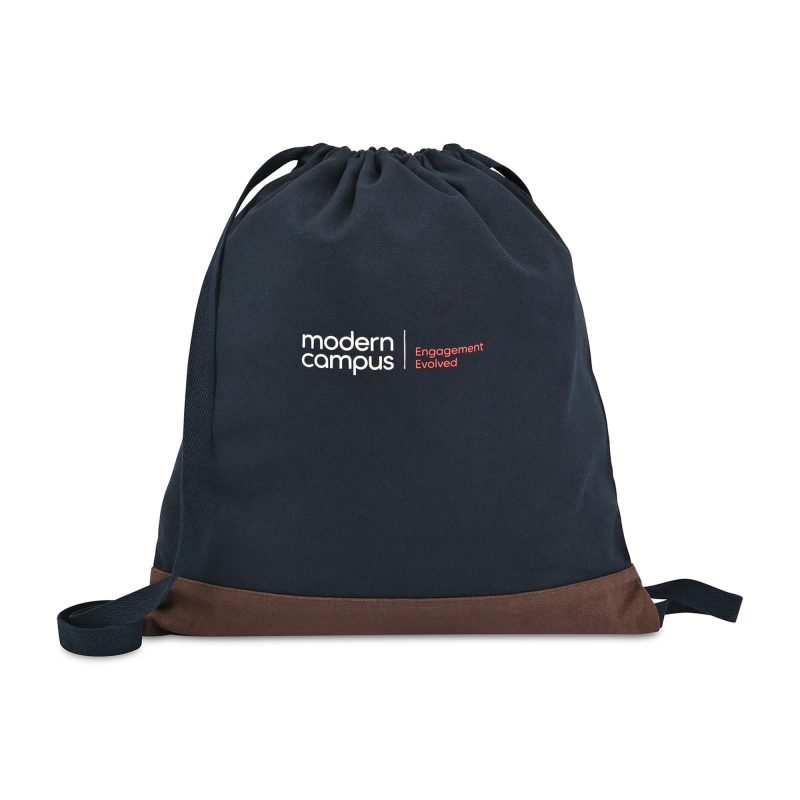 Custom Ivy Recycled Cotton Cinchpack - AWARE - Navy
