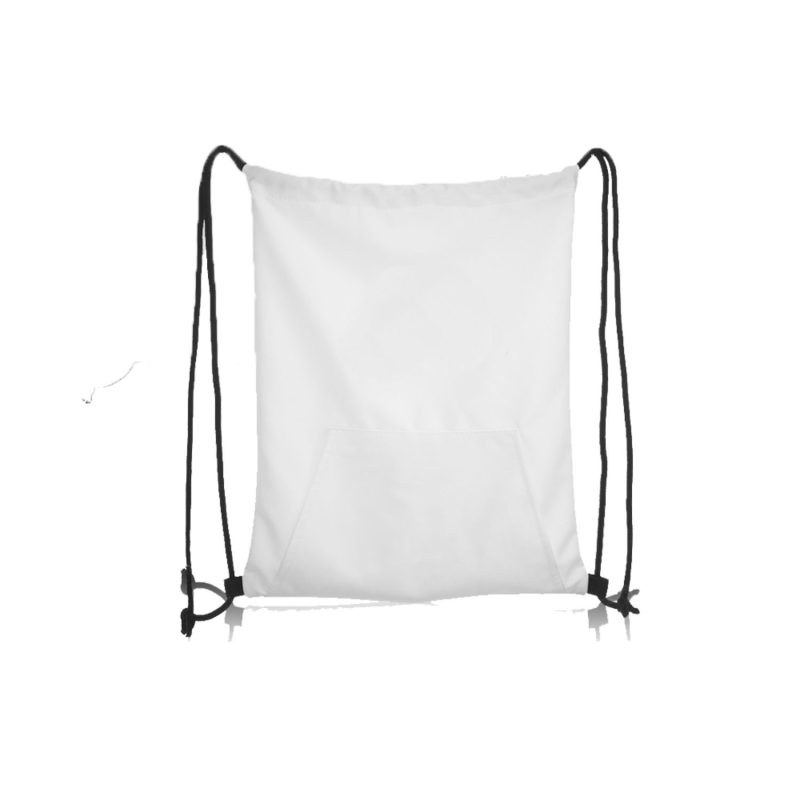 Custom Jersey Drawstring Bag Front Pocket Sports Backpacks (17.00" x 13.5") - 2
