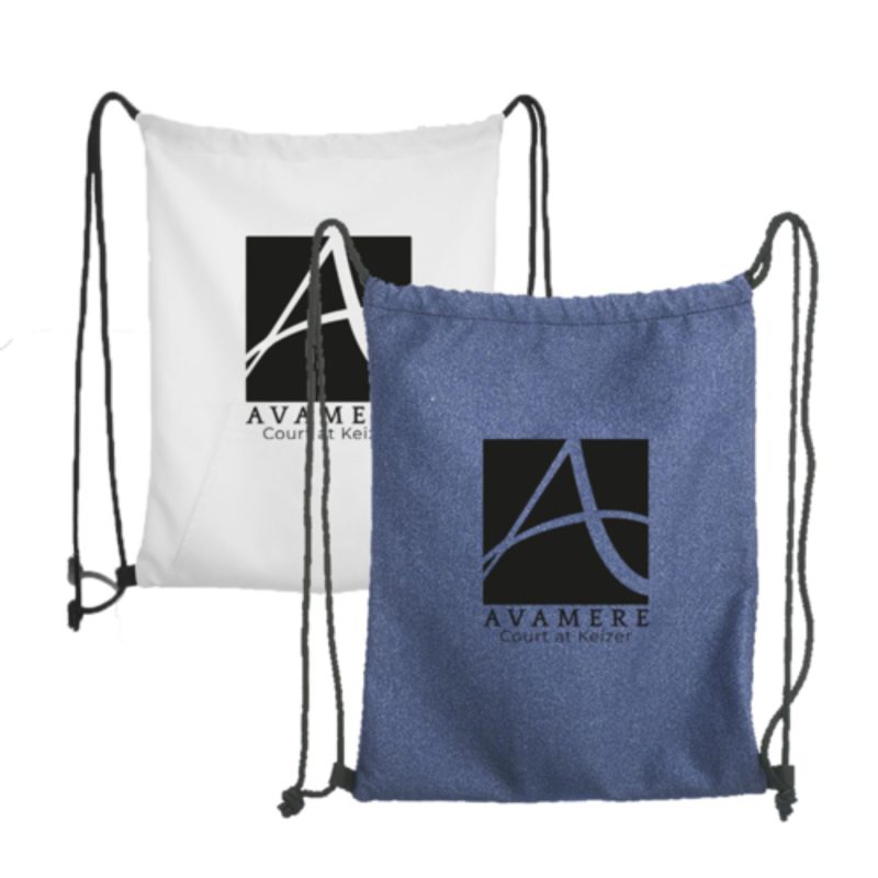 Custom Jersey Drawstring Bag Front Pocket Sports Backpacks (17.00" x 13.5") - 4