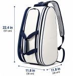 Custom Large Capacity Pu Leather Stand Upright Pickleball Backpack With Shoe Compartment And Wet Pocket - 1
