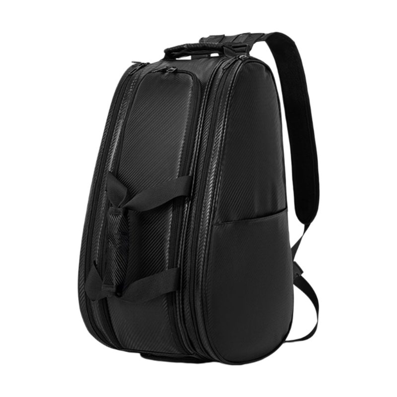 Custom Large Capacity Pu Leather Stand Upright Pickleball Backpack With Shoe Compartment And Wet Pocket - 4