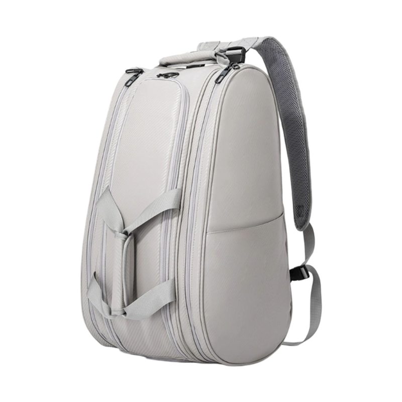 Custom Large Capacity Pu Leather Stand Upright Pickleball Backpack With Shoe Compartment And Wet Pocket - 6