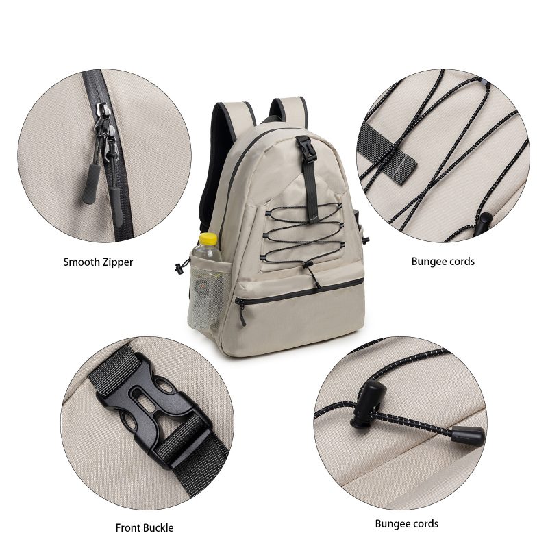 Custom Large Capacity Tennis Backpack Unisex Pickleball Bag with Shoe Compartment Holds 4 Rackets Outdoor - 5