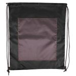 Custom Large Front Pocket Dual Color Drawstring Backpack (15" x 18") - 2