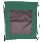 Custom Large Front Pocket Dual Color Drawstring Backpack (15" x 18") - 3