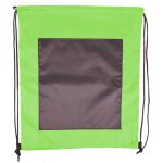 Custom Large Front Pocket Dual Color Drawstring Backpack (15" x 18") - 4