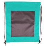 Custom Large Front Pocket Dual Color Drawstring Backpack (15" x 18") - 5