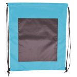 Custom Large Front Pocket Dual Color Drawstring Backpack (15" x 18") - 7