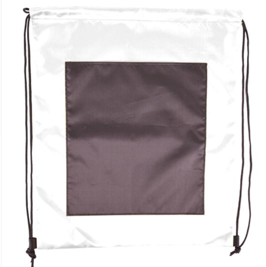 Custom Large Front Pocket Dual Color Drawstring Backpack (15" x 18") - 8