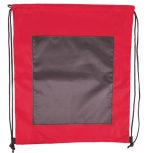 Custom Large Front Pocket Dual Color Drawstring Backpack (15" x 18") - 9